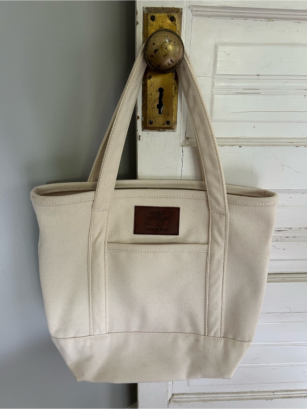 Lands' End x Blake Shelton Medium 5 Pocket Open Top Canvas Tote Bag - NWOT